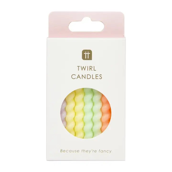 Twisted Pastel Birthday Candles - (8pk)