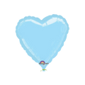 Pastel blue heart foil balloon for baby shower or gender reveal from Parte Haus party supply store in Bethesda Maryland