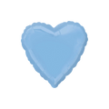 pastel blue heart foil balloon with shiny finish for birthday or wedding from Parte Haus party supply store in Bethesda Maryland