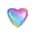 Pastel gradient heart foil balloon with ombre finish birthday from Parte Haus party supply store in Bethesda MD