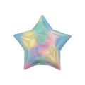 Pastel iridescent star foil balloon for baby shower from Parte Haus party supply store in Bethesda Maryland