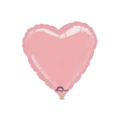 Pastel pink heart foil balloon shiny and heart shaped for baby shower from Parte Haus party supply store in Bethesda MD