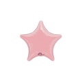 Pastel pink star foil balloon with shiny finish baby shower decor from Parte Haus party supply store in Bethesda MD