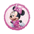 Pink and black Minnie Mouse polka dots foil balloon birthday party theme from Parte Haus party supply store in Bethesda MD