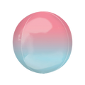 Pink blue ombre orbz foil balloon round birthday decoration from Parte Haus party supply store in Bethesda MD