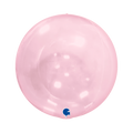 Pink clear bubble balloon round decoration for birthday from Parte Haus party supply store in Bethesda MD