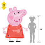 Pink Peppa Pig foil balloon with cartoon face for birthday from Parte Haus party supply store in Bethesda Maryland