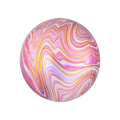 Pink gold marble orbz foil balloon with swirled design for birthday from Parte Haus party supply store in Bethesda MD
