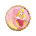 Pink gold foil balloon with princess design birthday theme from Parte Haus party supply store in Bethesda MD
