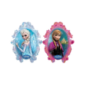 pink icy blue Frozen Elsa Anna foil balloon with princess images birthday theme from Parte Haus party supply store in Bethesda MD