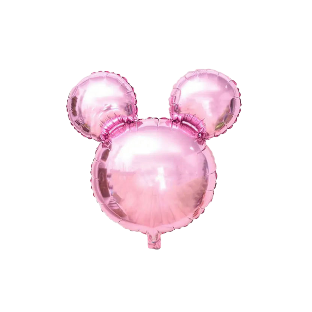 Pink Mickey Mouse head foil balloon for birthday from Parte Haus party supply store in Bethesda Maryland