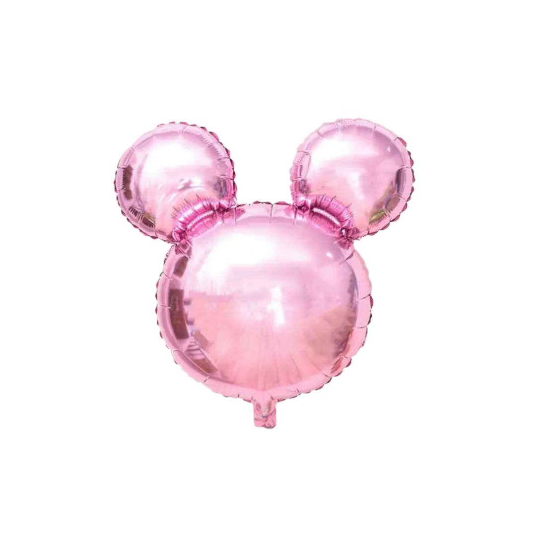 Pink Mickey Mouse head foil balloon for birthday from Parte Haus party supply store in Bethesda Maryland