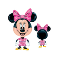 Pink Minnie Mouse big head foil balloon with bow birthday theme from Parte Haus party supply store in Bethesda MD