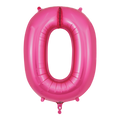 Pink number 0 balloon shiny finish birthday theme from Parte Haus party supply store in Bethesda Maryland