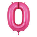 Pink number 0 balloon shiny finish birthday theme from Parte Haus party supply store in Bethesda Maryland