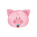 pink pig head foil balloon with cute face birthday theme from Parte Haus party supply store in Bethesda Maryland