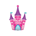 Pink purple princess castle foil balloon for birthday from Parte Haus party supply store in Bethesda Maryland