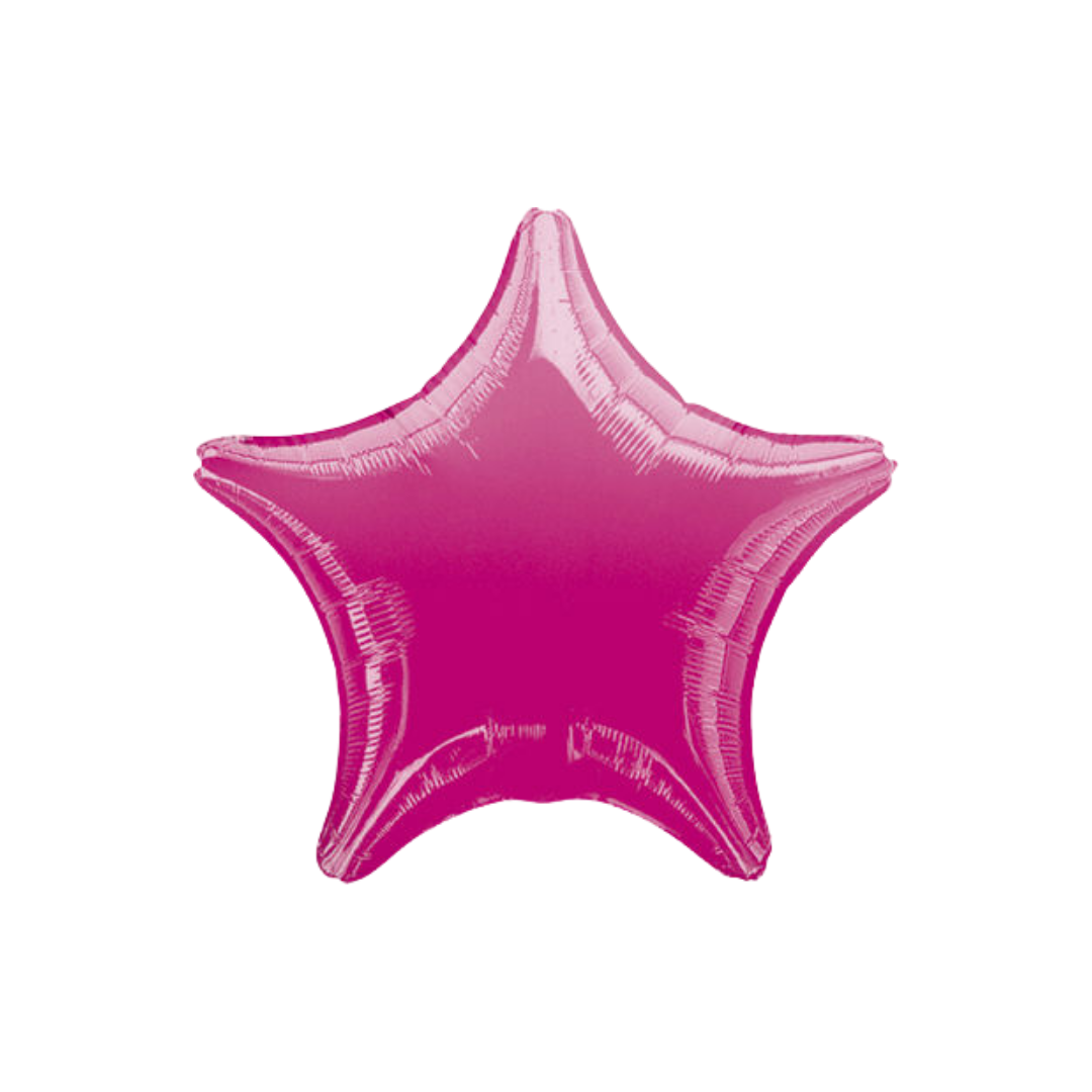 Pink star foil balloon for birthday or graduation from Parte Haus party supply store in Bethesda MD