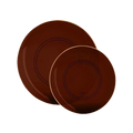 Transparent Mocha Reusable Plates - 2 Sizes