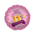Purple gold princess crown birthday foil balloon for princess birthday from Parte Haus party supply store in Bethesda MD