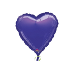 Purple heart foil balloon shiny finish princess party theme from Parte Haus party supply store in Bethesda MD