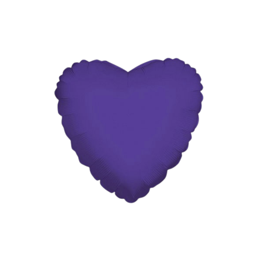 Purple heart foil balloon for birthday or wedding from Parte Haus party supply store in Bethesda Maryland