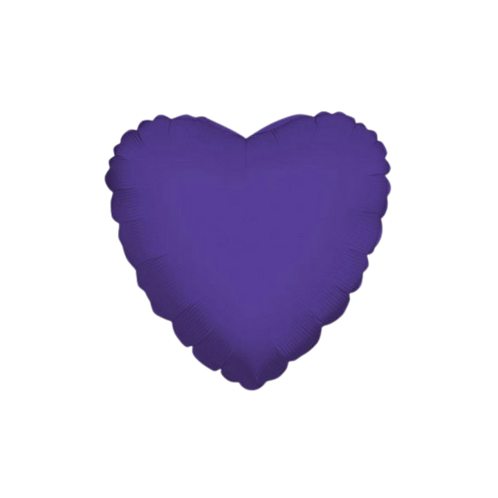 Purple heart foil balloon for birthday or wedding from Parte Haus party supply store in Bethesda Maryland