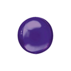 Purple orbz foil balloon round and shiny for princess party from Parte Haus party supply store in Bethesda MD