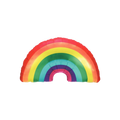 Rainbow foil balloon large arch birthday party decoration from Parte Haus party supply store in Bethesda Maryland