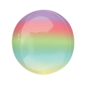 rainbow ombre orbz foil balloon with glossy finish birthday celebration from Parte Haus party supply store in Bethesda MD