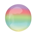 rainbow ombre orbz foil balloon with glossy finish birthday celebration from Parte Haus party supply store in Bethesda MD