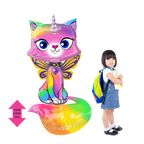 Rainbow ombre unicorn kitty foil balloon large size birthday decoration from Parte Haus party supply store in Bethesda MD