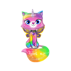Rainbow ombre unicorn kitty foil balloon with butterfly wings birthday theme from Parte Haus party supply store in Bethesda MD
