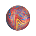 Red blue marble orbz foil balloon with vibrant swirls birthday theme from Parte Haus party supply store in Bethesda MD