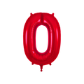 Red foil number 0 balloon for birthday from Parte Haus party supply store in Bethesda MD