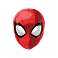 Red Spiderman head foil balloon birthday theme from Parte Haus party supply store in Bethesda MD