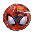 Red Spiderman round foil balloon with action pose for birthday from Parte Haus party supply store in Bethesda Maryland