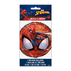 Red Spiderman round foil balloon with Spiderman graphic for birthday from Parte Haus party supply store in Bethesda MD