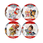 Red white orbz bubble balloon with Paw Patrol characters for birthday from Parte Haus party supply store in Bethesda Maryland