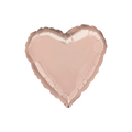 Rose gold heart foil balloon for romantic occasion from Parte Haus party supply store in Bethesda Maryland