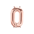 rose gold number 0 foil balloon shiny birthday milestone from Parte Haus party supply store in Bethesda MD