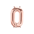 rose gold number 0 foil balloon shiny birthday milestone from Parte Haus party supply store in Bethesda MD