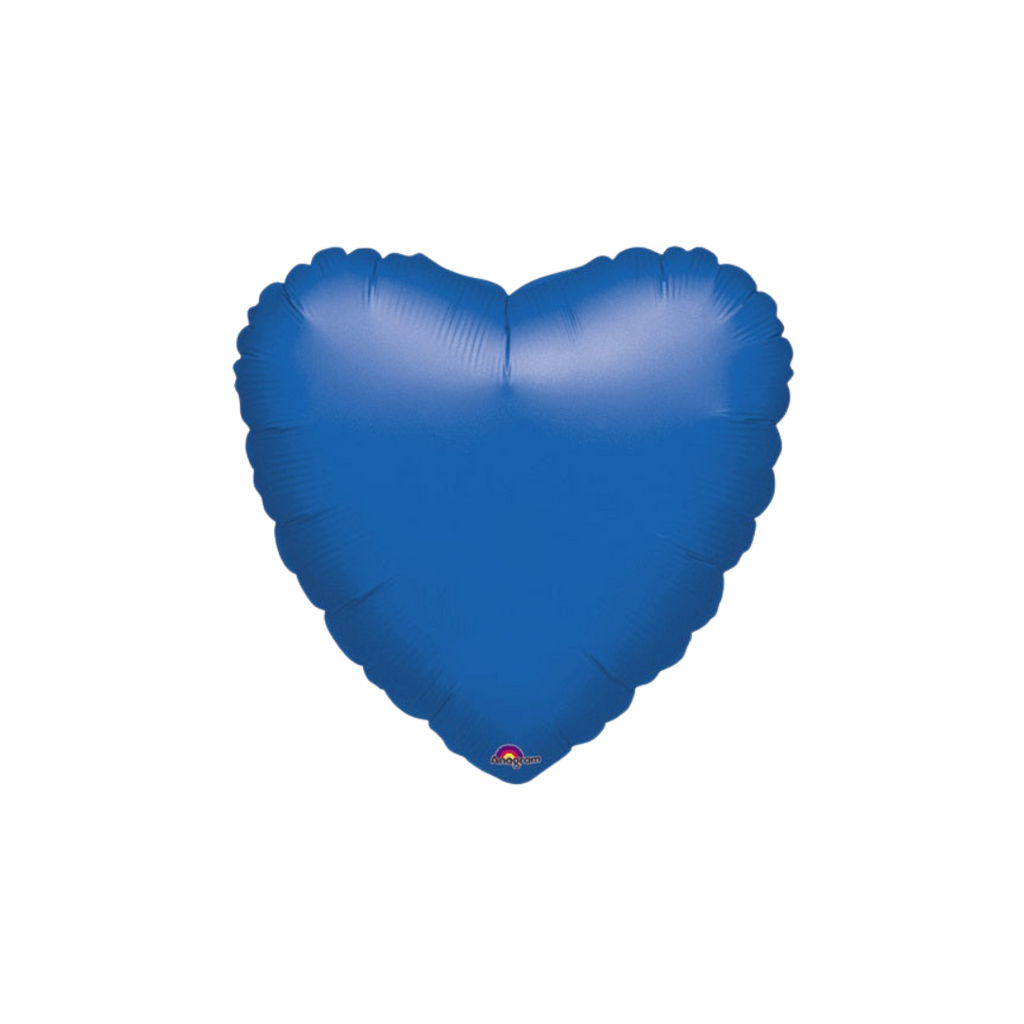 Royal blue heart foil balloon celebration decoration from Parte Haus party supply store in Bethesda MD