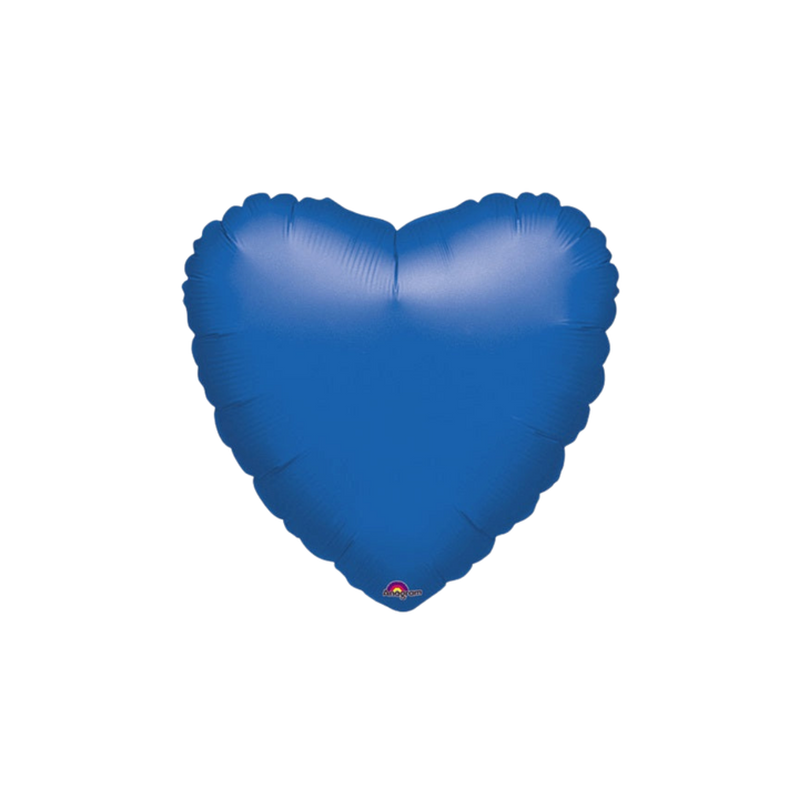Royal blue 18in heart foil balloon for birthdays, weddings, and celebrations – from Parte Haus party supply store in Bethesda, MD.