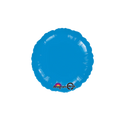 Royal blue round foil balloon with glossy finish birthday baby shower or gender reveal from Parte Haus party supply store in Bethesda MD