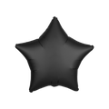 Satin black star foil balloon for graduation from Parte Haus party supply store in Bethesda Maryland