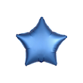 Satin blue star foil balloon in star shape for birthday or baby shower from Parte Haus party supply store in Bethesda MD