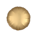 Satin gold round foil balloon with a shiny finish for celebrations from Parte Haus party supply store in Bethesda, Maryland.