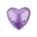 Satin lavender heart foil balloon for baby shower or bridal party from Parte Haus party supply store in Bethesda MD