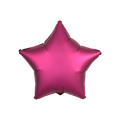 Satin pomegranate pink star foil balloon for bachelorette party from Parte Haus party supply store in Bethesda MD